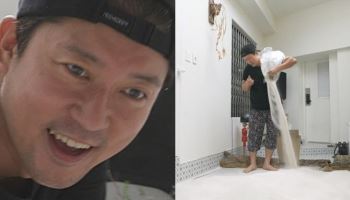 김대호, 집 한복판에 모래 20박스…파라솔까지 설치 (나혼산)