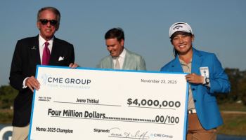 KLPGA 홍정민 13억원, LPGA 티띠꾼 112억원..한미 '머니퀸' 격차 8배