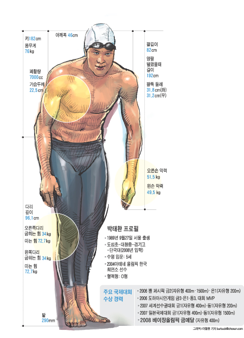 서양인 독무대 남(男)자유형에 '박태환 쓰나미'