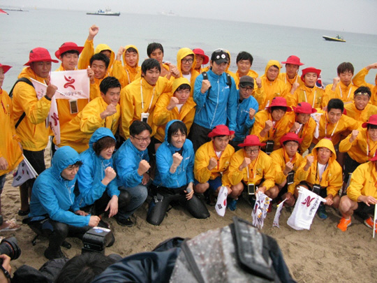 김장훈 독도 횡단 시작.."힘내라" 응원                                                                                                                                                          