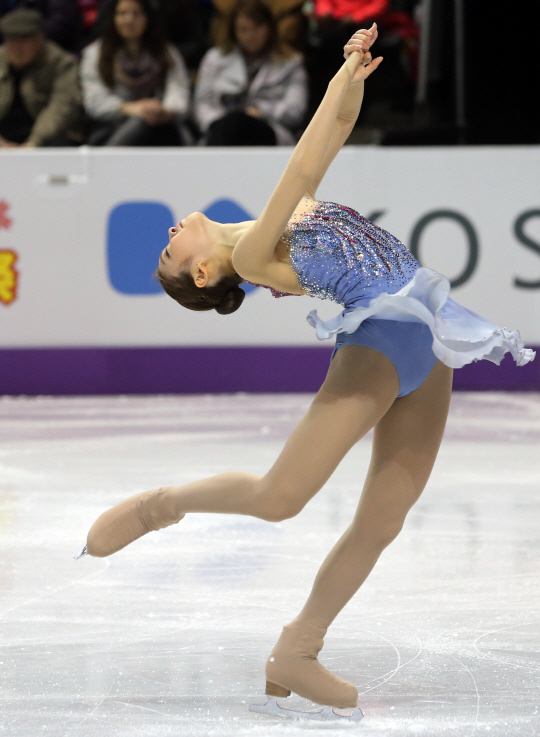  혼신의 연기 펼치는 김연아                                                                                                                                                                        