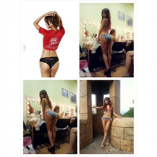 윤채원 모노비키니 자태..앞뒤 모두 `감탄`                                                                                                                                                          