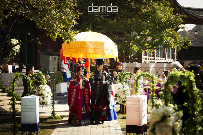  채림♡가오쯔치, 韓 전통 혼례식 '백년가약 맺어'                                                                                                                                         