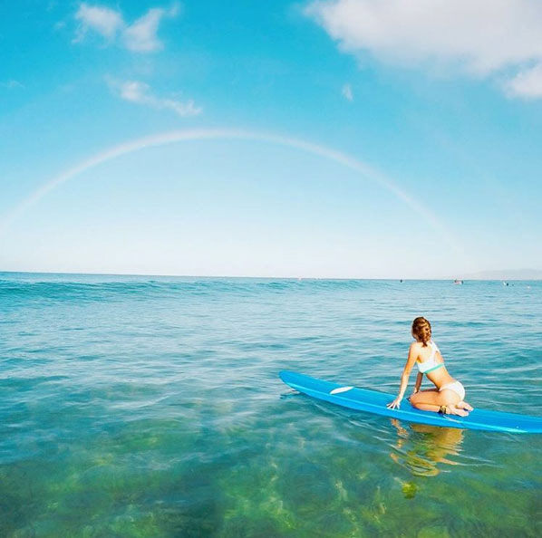  NS윤지, 바다 위에서 무지개 감상..`그림이네`                                                                                                                                                      