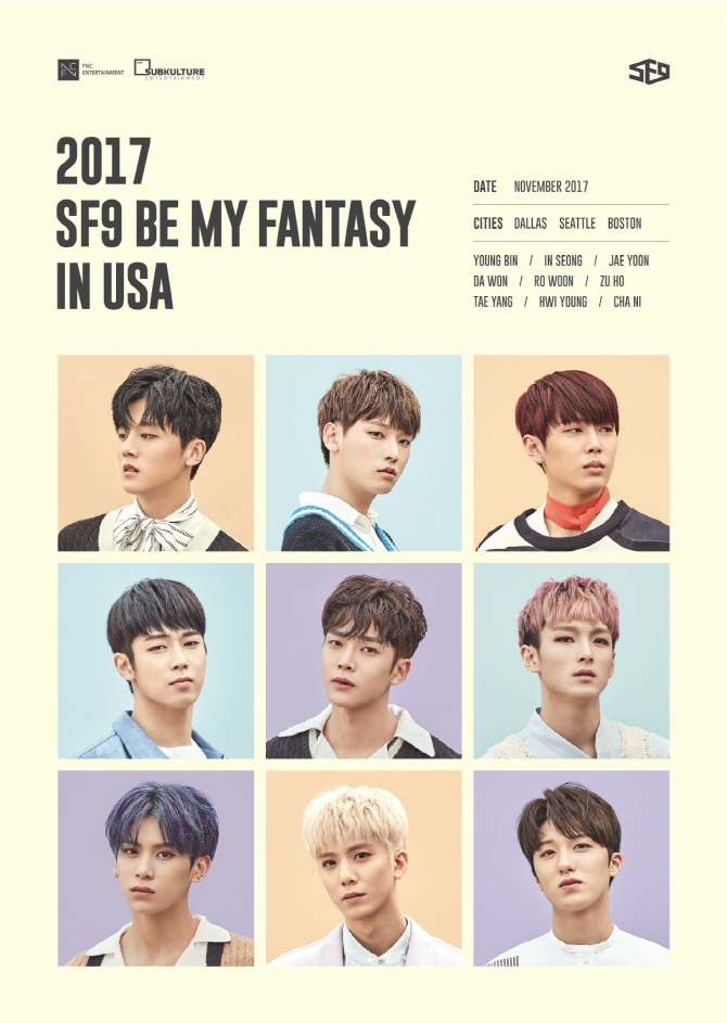 SF9, 미주 팬미팅 투어 개최…글로벌 아이돌