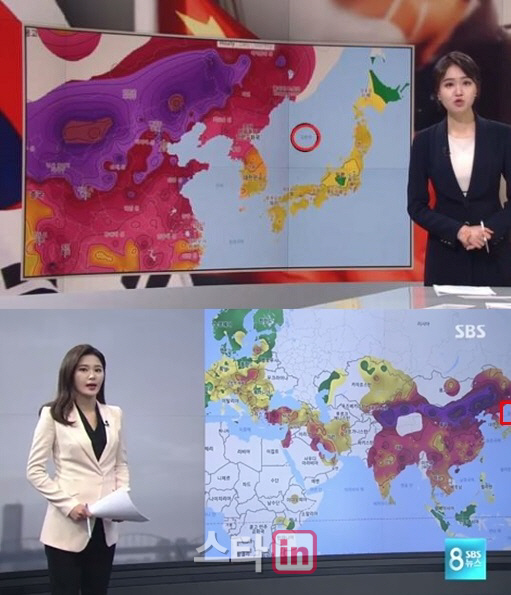 JTBC·SBS, '일본해' 표기 지도 사용...'망신살'