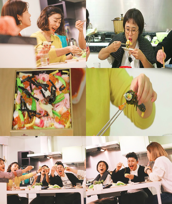 ‘밥블레스유’ 긴급회의=긴급회식? 김밥·과메기·치킨·파김치까지 푸짐한 한상