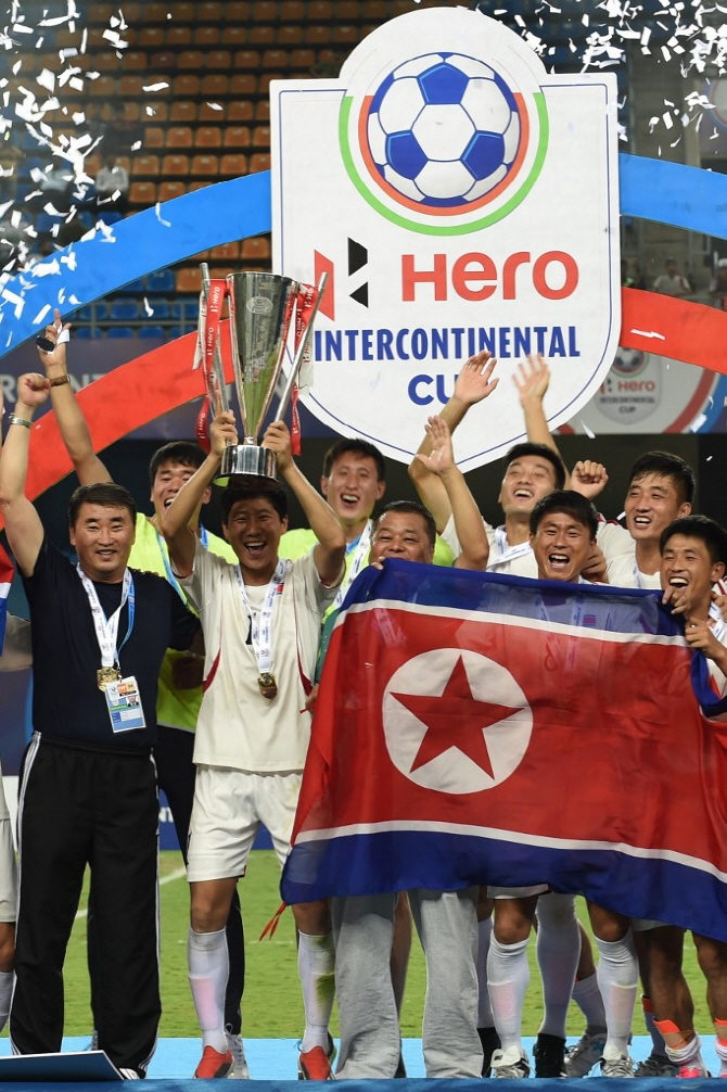 한국과 WC 예선 앞둔 북한, 인도 4개국 국제대회 우승