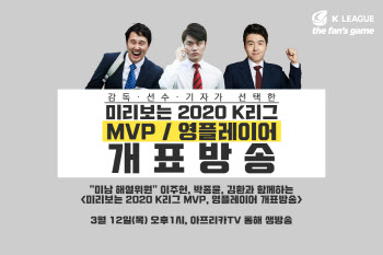 '미리보는 2020시즌 K리그1 MVP·영플레이어' 생중계