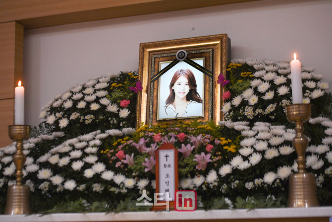 故 배우 오인혜 빈소에 놓인 영정사진                                                                                                                                                               
