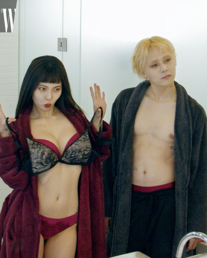 현아♡던, 커플 언더웨어 화보 공개                                                                                                                                                                       