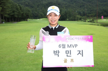 '여자골프 대세' 박민지, 여성스포츠대상 6월 MVP 수상