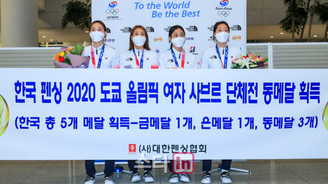 도쿄올림픽 여자 펜싱 사브르팀 '단체전 동메달'                                                                                                                                           