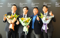 [골프in 포토]김백준-배용준-최승빈,대표님과 포토콜                                                                                                                                                       