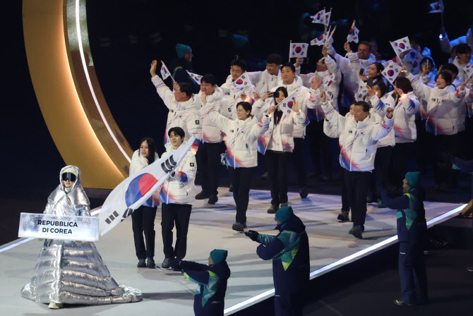 [수정본] 대한민국 선수단 '밀라노 동계올림픽 개회식 입장'                                                                                                                                      