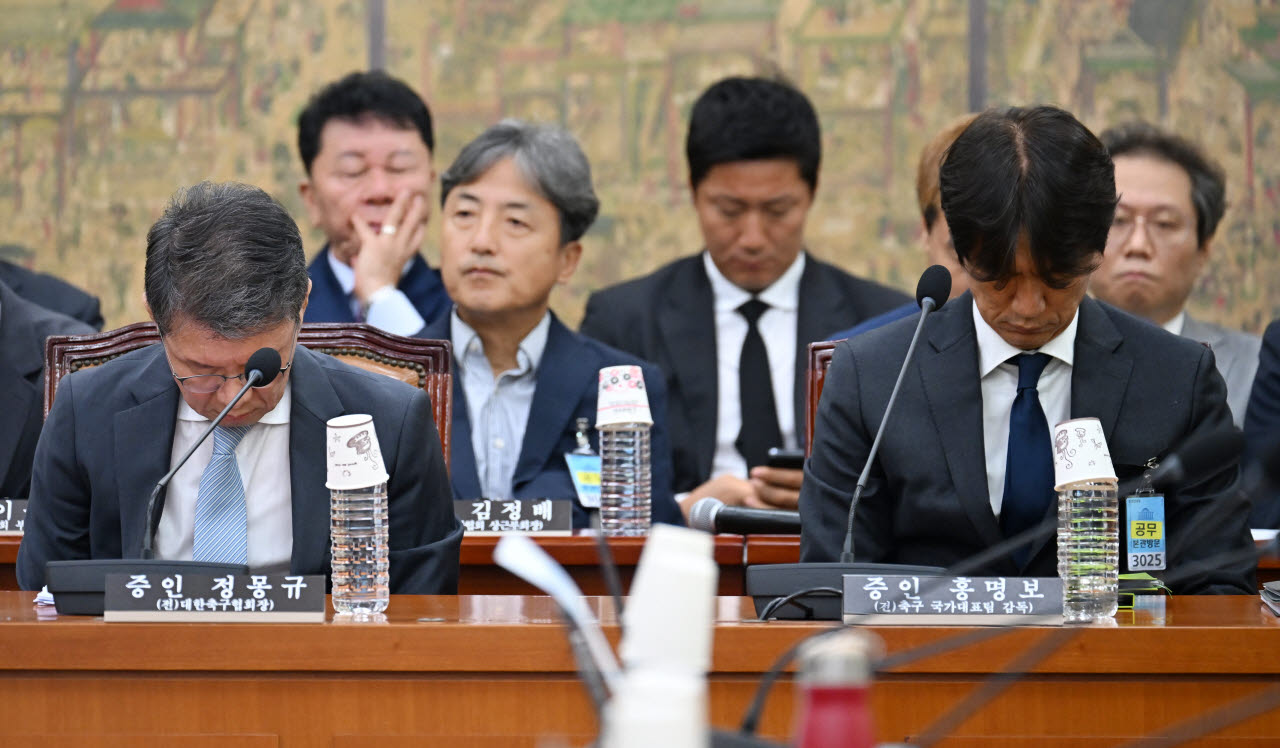 “16강 갔으면 청문회 없었다”…고개만 숙였던 정몽규·홍명보