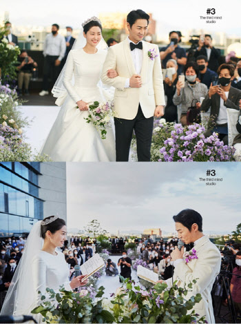 전진♥류이서, 부부되던 날…결혼식 본식 사진 공개