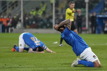 '유럽 챔피언' 이탈리아, 북마케도니아에 덜미...2연속 월드컵 탈락 충격
