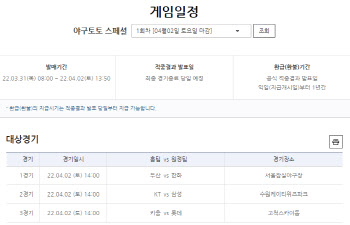 2022시즌 KBO 개막전 대상, 야구토토 스페셜 1회차 발매