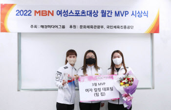 '세계선수권 첫 은메달' 팀 킴, 여성스포츠대상 3월 MVP