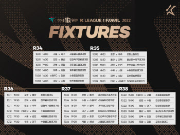 하나원큐 K리그1 2022, '파이널 라운드' 일정 및 대진 발표