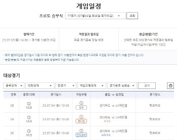 샌디에이고-LA에인절스전 대상 프로토 승부식 77회차 한경기구매 게임 발매