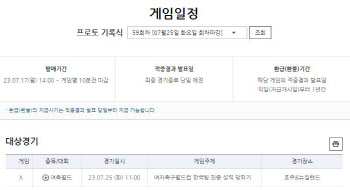 여자월드컵 대상 프로토 기록식 59회차 발매 개시