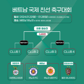 K리그1 대전, 베트남 하노이서 친선대회 개최... 하노이·하노이 공안·발리 참가