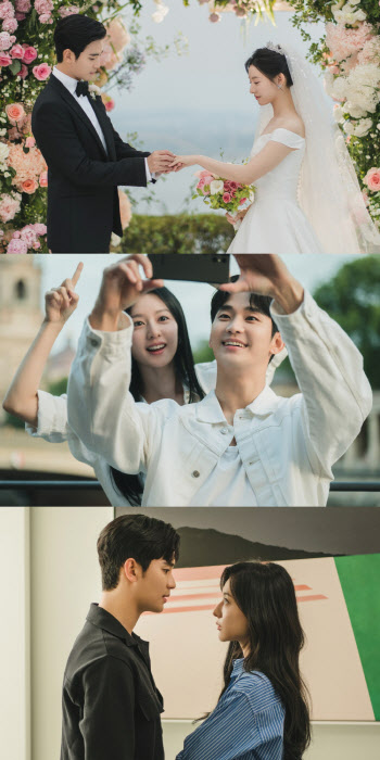 '눈물의 여왕' 김수현·김지원, 결혼식부터 달달한 신혼생활까지