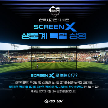 한국시리즈 4차전, CGV 스크린X 특별관서 본다