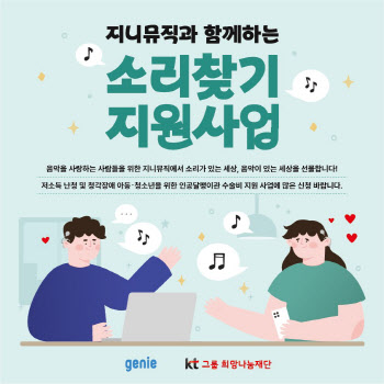 지니뮤직, 난청아동 소리찾기 사업에 1500만 원 지원