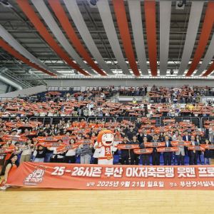 OK저축은행 배구단, 부산 홈 개막전 전석 매진..."흥행 신드롬 예고"