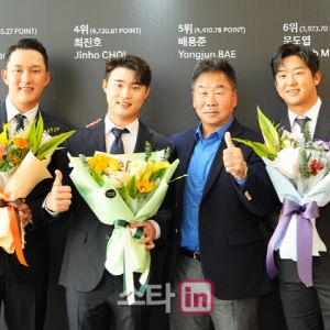 [골프in 포토]김백준-배용준-최승빈,대표님과 포토콜